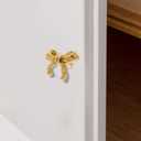 DOITOOL Vintage Bowknot Cabinet Pull Handles 1.96X1.37X3.93In Metal Drawer Knobs Set of 4 for Dressers Cupboards Decorative Hardware