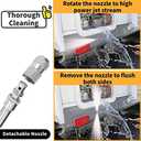 RV Water Heater Tank Rinser,Metal Tube Water Tank Flusher,Powerful Water Spray,Flushes and Removes Sediment and Scale from RV Water Heater (Flush Wand)
