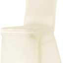 LIUJIAYI 100 Pcs Ivory Stretch Chair Covers - Premium Polyester Spandex Slipcovers for Wedding, Party, Banquet, Dining & Event Chairs