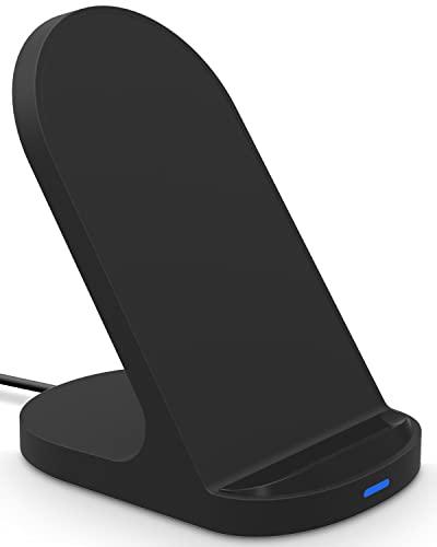 YW YUWISS 15W Fast Wireless Charger Wireless Phone Charger Stand Compatible with Apple iPhone 14 13 12/12 Pro Max/ 11Pro/11Pro Max, Compatible with Samsung Galaxy S22 S21 S20 (Black),Set Of 2