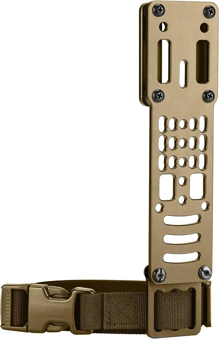 Guayma Drop Leg Holster Adapter for QLS Kit,Modular Holster Adapter with Leg Strap Airsoft Tactical Police Gear Accessories (Tan)