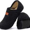 Tanamo House Slippers for Women Men Indoor Barefoot Slippers Socks Slip on House Shoes Cozy Comfy Slippers for Home Bedroom Travel Yoga (8-8.5 Women/7-7.5 Men, Black)