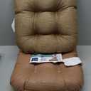 Klear Vu Gripper Overstuffed Universal Non-Slip Dining Chair Cushions for Kitchen Decor or Office Use, U-Shaped Skid-Proof Seat Pad, 15x15 Inches, 2 Count (Pack of 1), Solid Gold