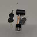 Right-Angle Head Trailer Hitch Receiver Lock, 1/ 2" Diameter Pin Lock with 5/ 8" Adaptor, 2-3/ 4" Pin Fits 2" or 2-1/ 2" Receiver, Class I-V