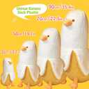 Banana Duck Plush Toy 13.7'',Cute Plushies Banana Stuffed Animal,Duck Plushie Long Banana Duck Plush Pillow,Funny Hugging Pillow Sleeping Cushion Soft Gifts for Boys Girls Birthday Christmas(White)