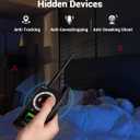 Hidden Camera Detectors, Anti Spy Camera Finder, GPS Tracker Detector, Hidden Devices Detector for Airbnb, Hotels, Bathroom, Home, Office (Black)