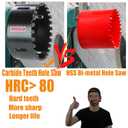 5 Carbide Grit Hole Saw Cutting Air Brick Stucco Hardy Plank Drywall Cement Board with Pilot Drill Bits Up to 3X Long Life