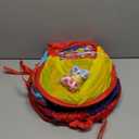 Playz 5pc Kids' Play Tents & Tunnels - Ball Pit for Toddlers, Basketball Hoop, Crawling Tubes, Pop-Up Playhouses, Baby Obstacle Course for Indoor or Outdoor Use (Blue, Yellow, Red)