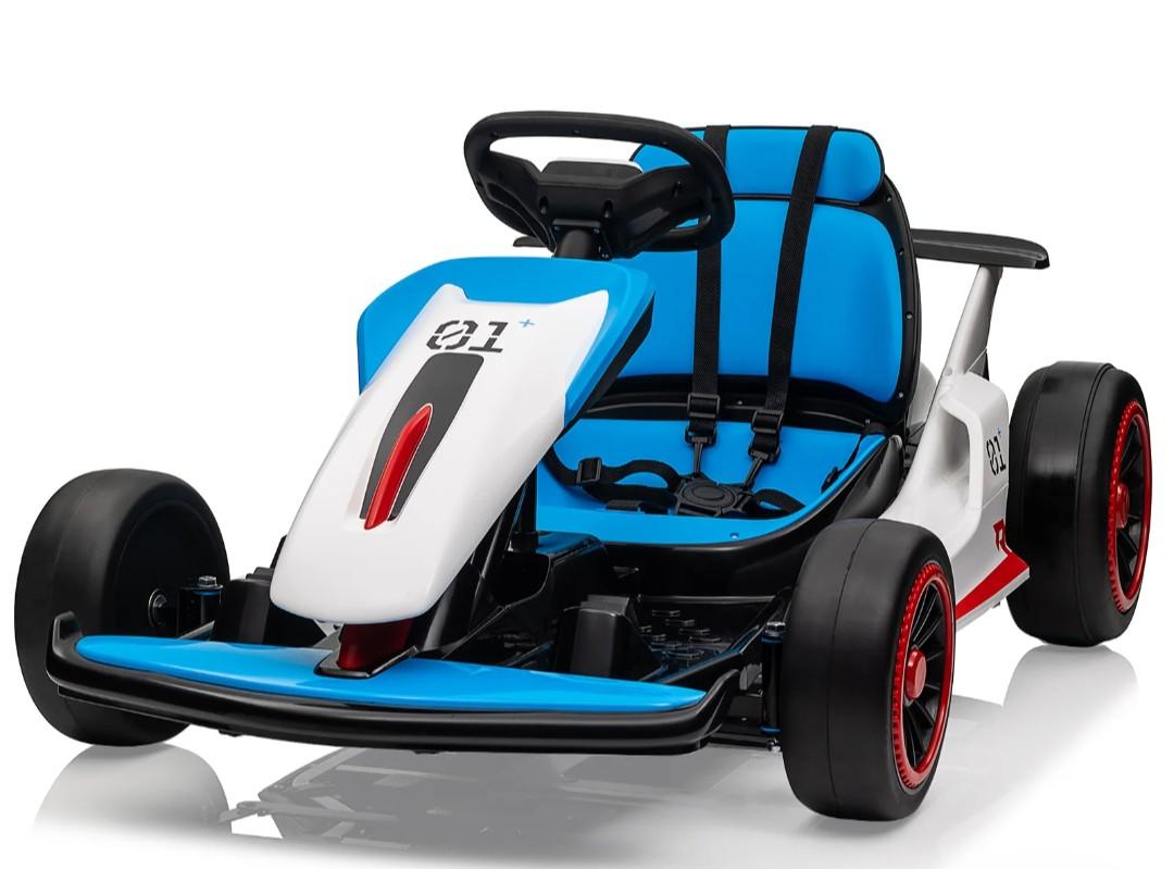 Garvee Ride - G Series: 6+,24V Drift Kart with 2X150W Strong Motor, 7AH Big Battery, Electric Pedals, Electric Go Kart Outdoor Race Toy - Blue