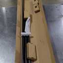 3/4 Inch Bay Window Curtain Rods, USFOOK Telescoping Black Curtain Rods for Bay Windows 36-72 Inch (Center Rod), 20-36 Inch (Side Rods), Translucent Finials