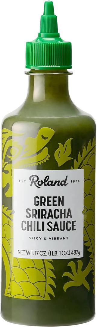 2 x Roland Foods Green Sriracha Chili Sauce, Specialty Imported Food, 17 Ounce, Pack of 1 (EXP 08/31/26)