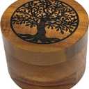 Small Urns for Human Ashes Keepsake Wood Mini Urn Cremation Keepsake Box for Male/Female Human/Pet Ashes Tree of Life Engraved Biodegradable Funeral Cremate Memorial Box