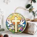6 x Cross Christmas Ornaments: Christmas Tree Decorations, Easter Faith Home Decor, Stocking Stuffers, Gift Ideas, Xmas Gift, Christian Gifts & Cross Gifts for Religious