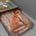 RnnJoile Rustic Canvas Wall Art Red Fox Portrait Picture Print Wild Animal Painting for Home Cabin Farmhouse Decor Framed 16"x20"x3pcs (Medium)