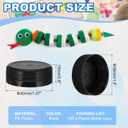 PATIKIL 38mm/1.5" Inner Plastic Bottle Cap, 100Pcs Replacement Screw Bottle Cap Storage Jug Lids for Craft DIY Juice Water Milk, Black