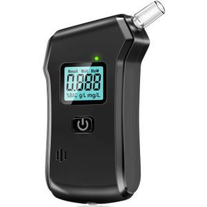 Breathalyzer, 2026 Upgraded Alcohol Breathalyzer Tester with LCD Digital Display, Grade Accuracy Portable Breathalyzers for Alcohol Home and Party Use (5 Mouthpieces)