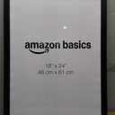 Amazon Basics Rectangular Wood Poster Frame, 18" x 24", Black