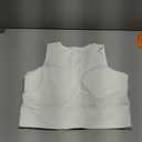 Natural Feelings Nudi Sports Bras for Women Removable Padded Yoga Tank Tops Sleeveless Fitness Workout Crop Tops (White, XL)