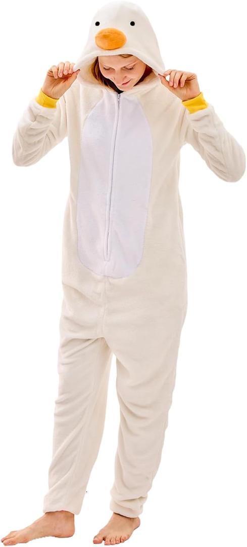 Unisex Adult Animal Onesie Pajamas Slim Fit Halloween Costume One Piece Sleepwear Homewear Cosplay Suit