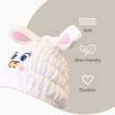 Microfiber Hair Towel Wrap for Kids, White Rabbit Dry Hair Cap Suck Water, Absorbent Quick Girls Boys Hair Drying Towel, Lightweight Bouncy Hat Headscarf for Wet Hair