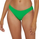 BECCA Modern Edge Hipster Bikini Bottom, Cheeky Coverage, Swimwear Separates for Women (Small, Green)