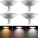 Dimmable 75R111 GU10 LED Bulbs,75 Watt Flood Light Halogen AR111 Bulb Equivalent,3 Color Selectable Warm White/Nature White/Cool White,120V 12W 4 Pack.
