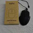 INPHIC Multi-Device Bluetooth Mouse Wireless, Rechargeable, USB Receiver, 6 Buttons, Ergonomic for Laptop, Computer, Mac, PC etc. (Black)