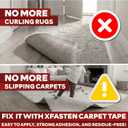 XFasten Double Sided Carpet Tape for Area Rugs On Carpet 2 Inch x 35 Yards No Residue Clear Adhesive Rug Tape Hardwood Floor No Damage Carpet Tape Double Sided Tape for Carpet Rug Tape Gripper