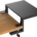 ARES WING Clamp-On Desk Extender & Monitor Shelf  15" Space Booster, Freestanding or Clamp Mount, Holds 44 lbs, No Drill Desktop Organizer for Office/Gaming, Black