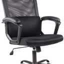 Office Chair, Ergonomic Mesh Home Office Computer Chair with Lumbar Support/Adjustable Headrest/Armrest and Wheels/Mesh High Back/Swivel Rolling (Black)