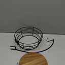 Livabber Countertop Fruit Basket Bowl with Banana Hanger, Modern Standing Fruit Vegetable Bowl Storage, with Banana Tree Holder for Kitchen Dinning Table (Round Wood, Black)
