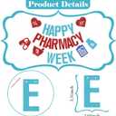 Happy Pharmacy Week Banner Pharmacist Appreciation Week Decor We Love Our Pharmacists Party Decoration Supplies Blue & Red Glitter