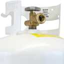 Flame King YSN401 Steel Propane Tank Cylinder With Overflow Protection Device Valve, 40 Lb, White