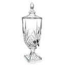 0.79 Glass Drink For Parties Glass Beverage Dispenser with Spigot for Party Bar Wedding Crystal Collection Dispenser Wide Mouth with Lid Iced Beverage Dispensers (0.79gal Agave Style)