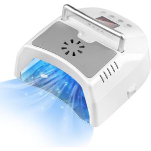 Professional UV Led Nail Lamp Cordless, 72W UV Lights for Gel Nails with Fan, IMENE Rechargeable Nail Dryer with Portable Handle Perfect for Salon Home Nail ArtWhite