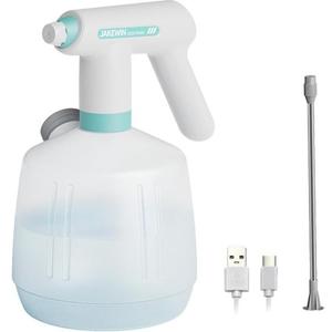 Electric Spray Bottle Automatic Plant Mister 1.8L Rechargeable Battery Powered Sprayer Continuous Spray Bottle,Pump Sprayer, Indoor Watering Can for Plants White