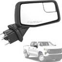 Door Mirror Passenger Right Side Replacement For Chevy Silverado 1500 2019-2024, Replace GM1321583 Black 7Pins