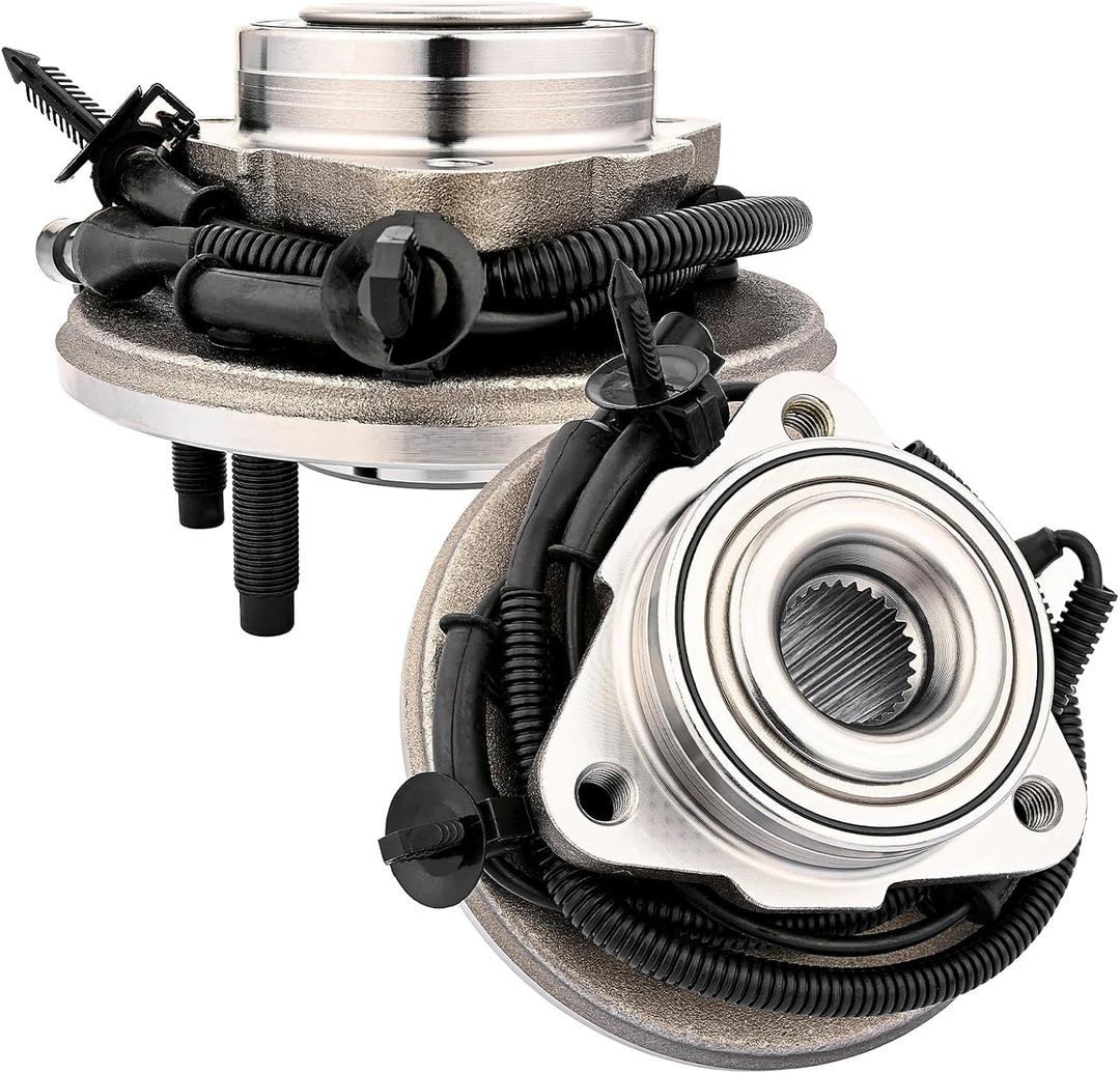 JLEO 515050 (Pair) Front Wheel Hub Bearing Assembly Fits with 02-05 Ford Explorer, for 03-05 Lincoln Aviator, for 02-05 Mercury Mountaineer 5 Lugs W/ABS