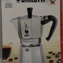 Bialetti Moka Express Iconic Italian Stovetop Espresso Maker (Natural Silver, 6 Cups)