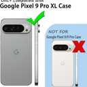 for Google Pixel 9 Pro XL Case: Clear Unisex Shockproof Flexible TPU Slim Fit Transparent Protective Phone Crystal Clear for Pixel 9 Pro XL Case Cover(Blue)