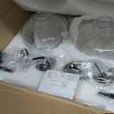 Emak 2 Pack Pendant Lights Kitchen Island, 8 Inch Black Pendant Light with Seeded Glass Shade, Modern Farmhouse Hanging Light Fixture for Kitchen Island, Bathroom, Bedroom, PL122-BK-2PK