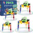 Bulk STEM Craft Kits for Kids 8-12: 4-Pack Doodling Robot Building Kits, Classroom Activities & Science Experiments, Educational Robotics DIY Project for Boys Girls, STEM Toys for School Clubs