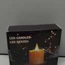 FREEPOWER Rechargeable Flameless LED Votive Candles with Timer Remote - 2'' x 3'' Waterproof Flickering Tealights Candle - Battery Operated Pillar Candles for Wedding, Party and Holiday Decor - 6PCS (Cream)