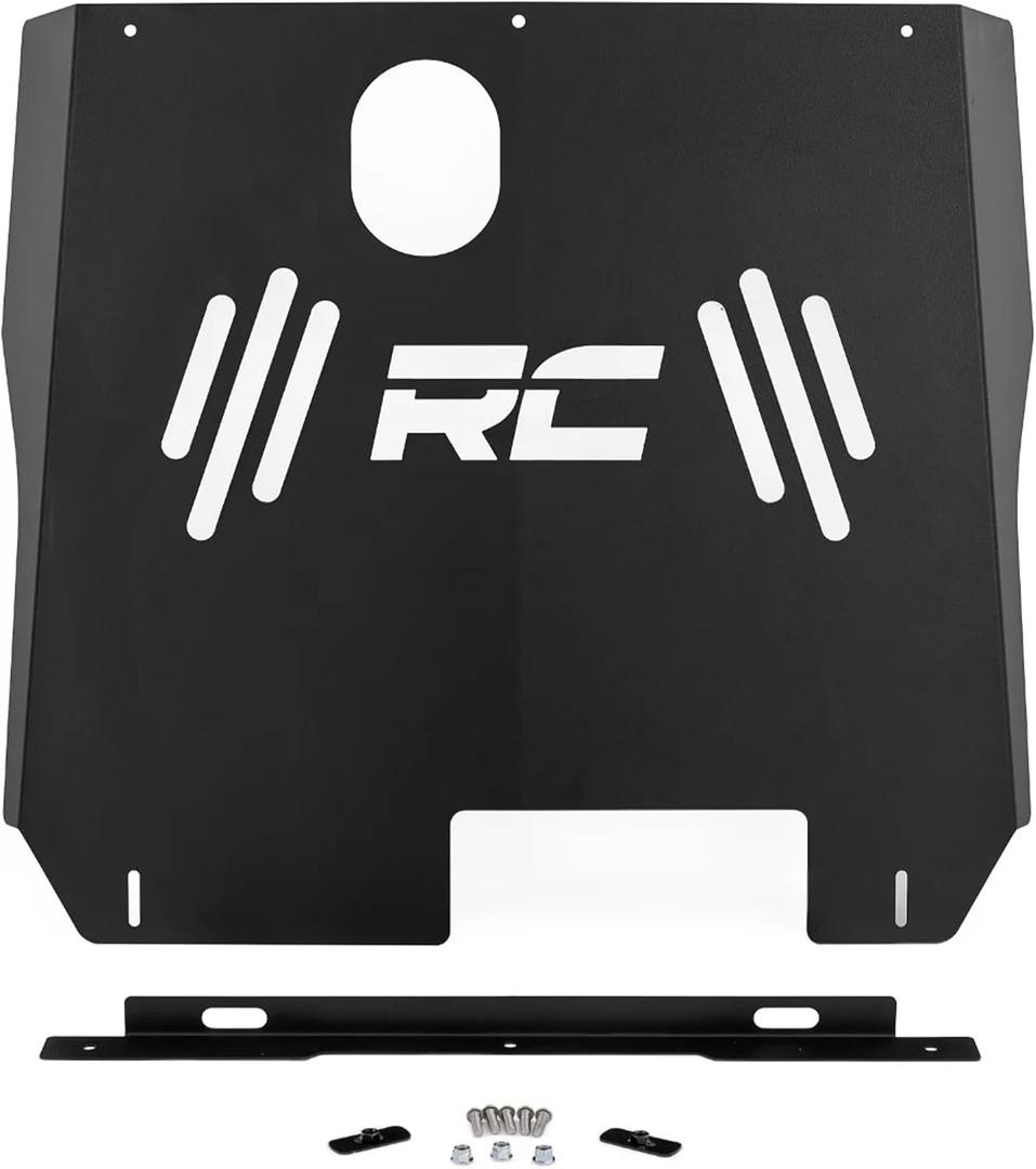 Rough Country Catalytic Converter Shield for Ram 1500 (2019-2026) 2WD/4WD – 14-Gauge Steel Anti Theft Skid Plate
