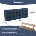 Bench Cushion for Indoor Furniture 48x19 inch Rectangle Bench Seat Cushion for Bay Window Entryway Bench Thick Textured Chair Cushion with Non-Slip Backing 1 Pack, Navy