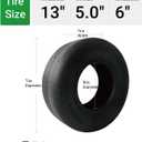 MAXROLLORS (2 Pack) 13x5.00-6 Lawn Mower Tires Tubeless, Replacement 13x5-6 Zero Turn Riding Mower Tire Smooth,4-Ply, 13x5.00-6 Smooth Turf