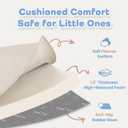 1.5" Thick Padded Baby Play Mat for Floor Tummy Time, Pro Soft Foam Activity Playroom Playmats, Easy Care with Non-Slip Safe for Infant Toddler Kids Crawling 39"x 59" (Beige)