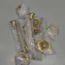 2 Sets(6 Pcs) Brass Gold Metal Taper Candle Holders Candlestick Holders, Vintage Modern Decorative Centerpiece Candlestick Holders for Table Mantel Wedding Housewarming Gift