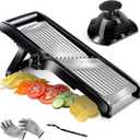Mandoline Slicer,Masthome Mandoline Food Slicer for Kitchen,Adjustable Mandolin Food Slicer, Potato Cutter,Vegetable Cutter,Onion Mandalins,French Fry Cutter Julienne Slicer-Send Cut Resistant Gloves
