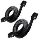 YEZriler (2-Pack) 8 Pin PCIe Cable for Seasonic PSUs, PCIe 8 Pin Male to PCIe (6+2) Male Power Adapter Sleeved 25-inch (63cm)